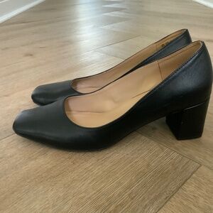 Naturalizer Karina Square Toe Heel Black Size 9